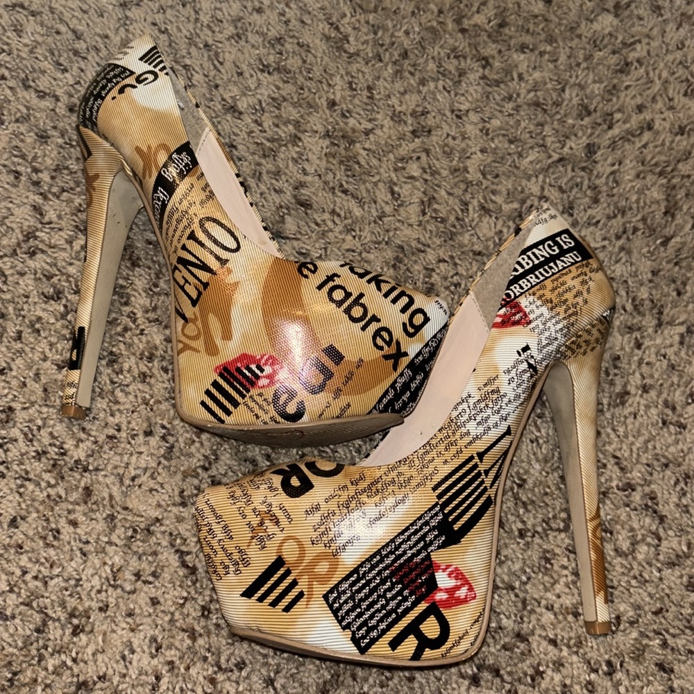 Bumper Women's Sexy Gossip Rag Heels Closed Toe Stiletto Platform Pumps Size 8 - Picture 5 of 6